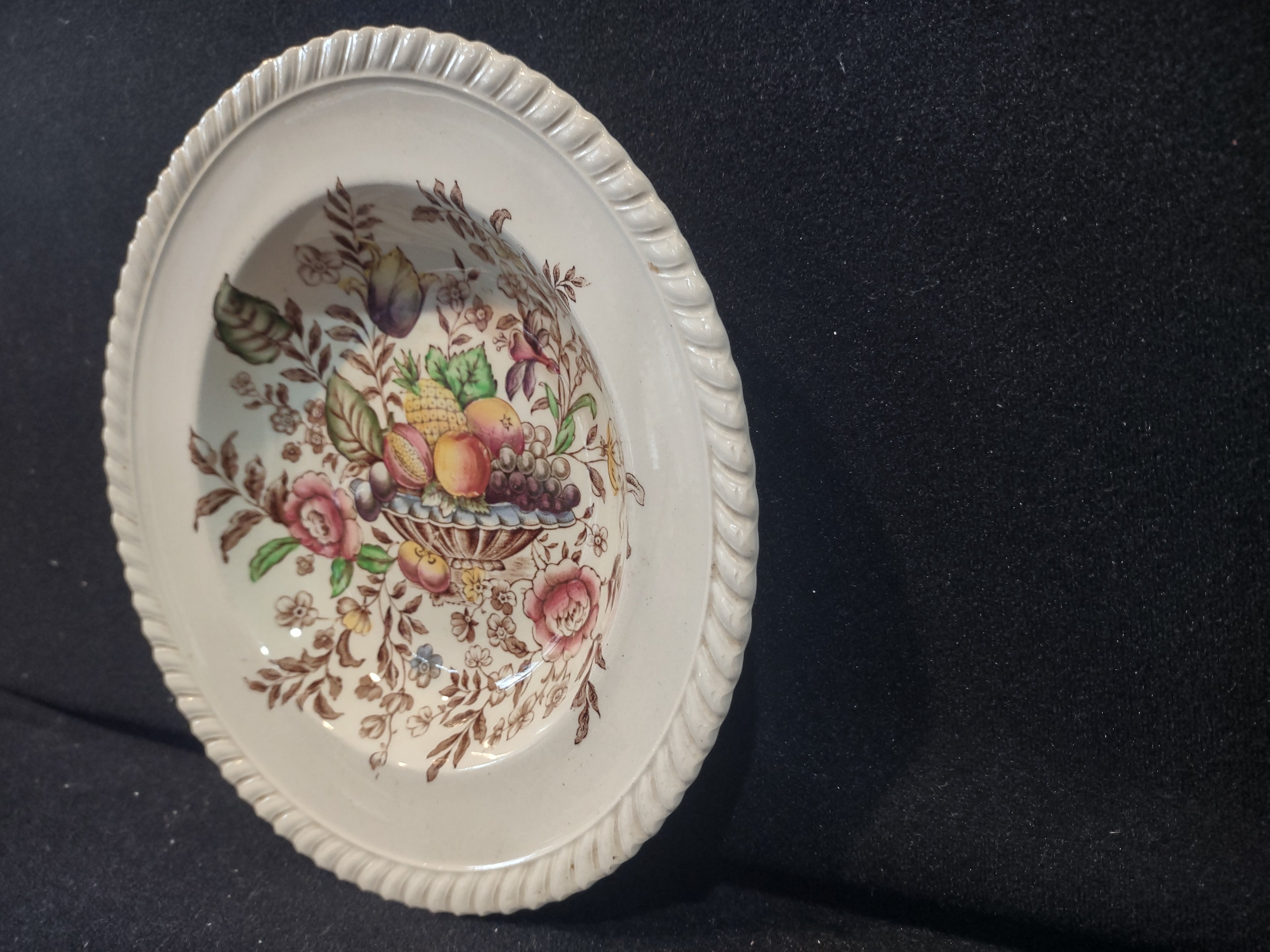 Vintage Johnson Pomona Windsor Ware Soup Bowl x 4 England Ironstone (lot 5608)