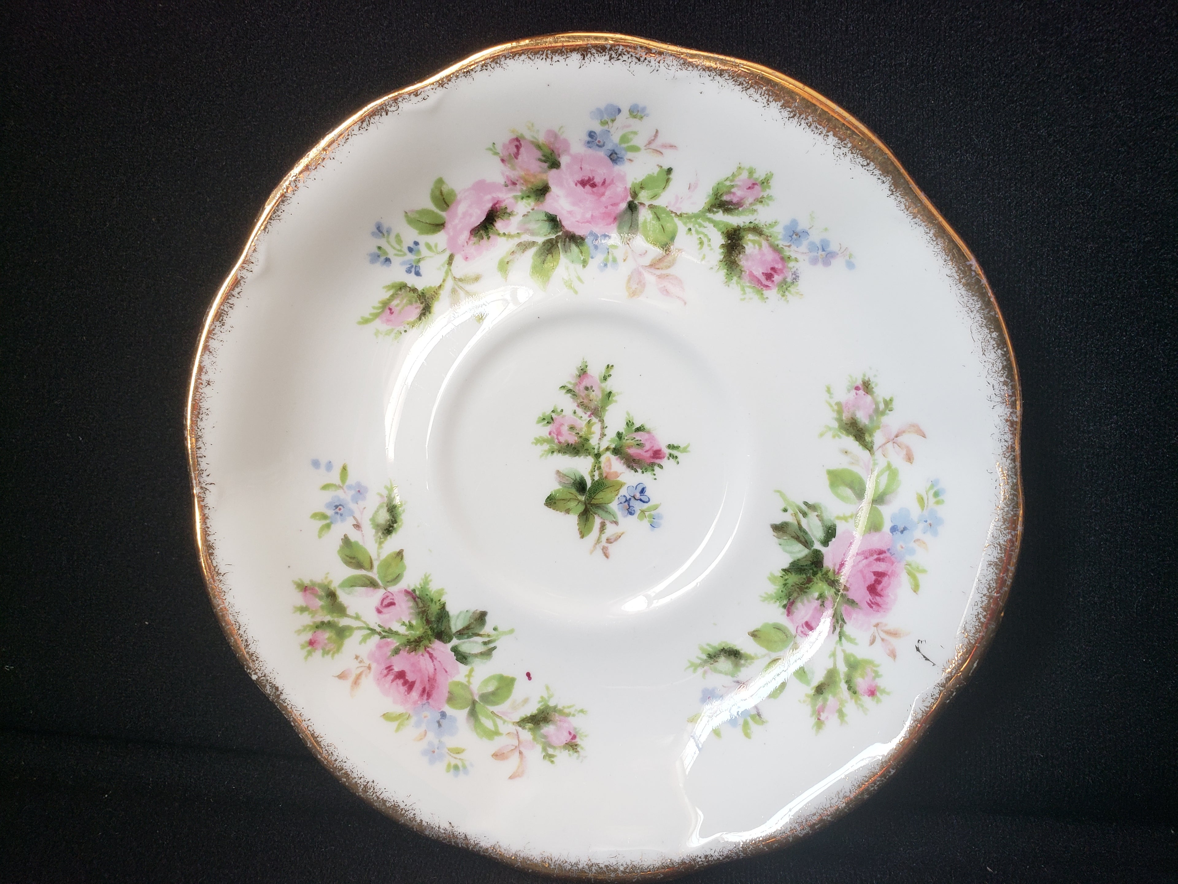 Vintage Royal Albert Bone China Moss Rose Saucer ONLY (lot 2017)