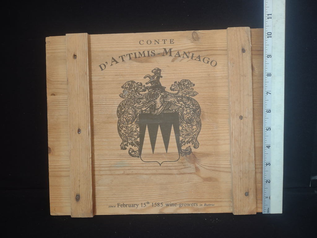Conte d'Attimis-Maniago Wooden Wine Sign Wall Art 13"x 10-1/2"(lot 2660c)