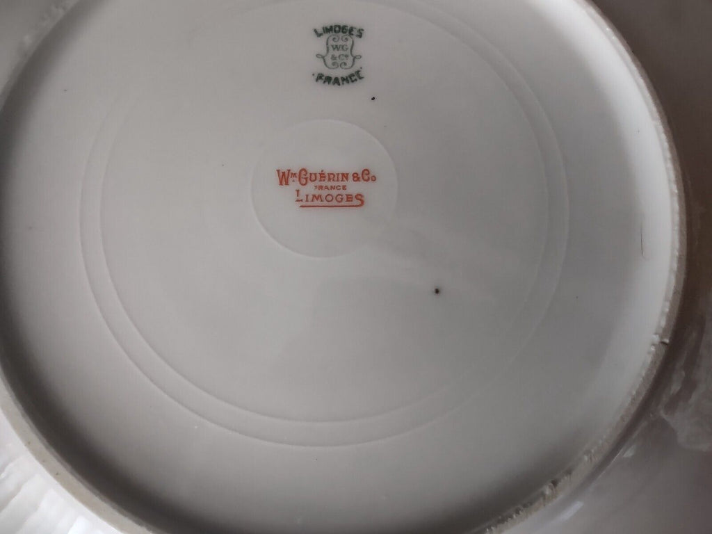 Wm Guering Limoges France 5 x Dinner Plate Yellow Gold Design (lot 531)