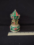 Vintage Small Metal Christmas Reindeer Musical Carousel (Lot 3725)