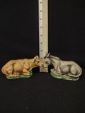 Vintage Christmas Nativity Cow Donkey (Lot 4221)
