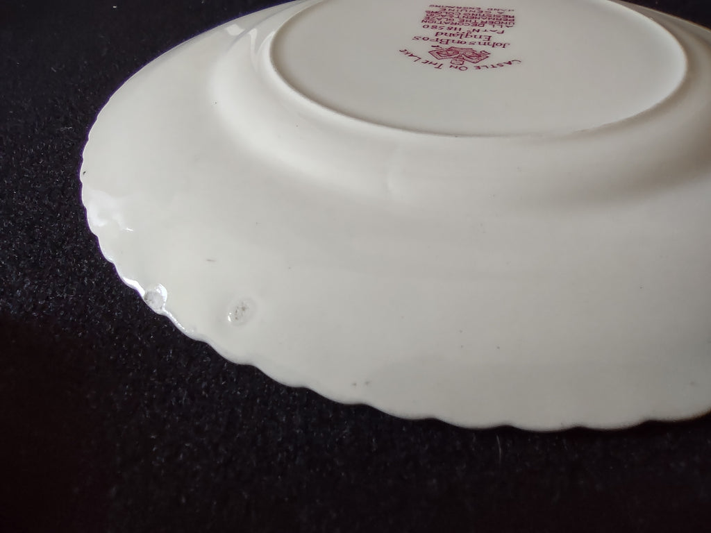 Vintage Castle On The Lake Johnson Small Plate English Countryside (lot 5707)
