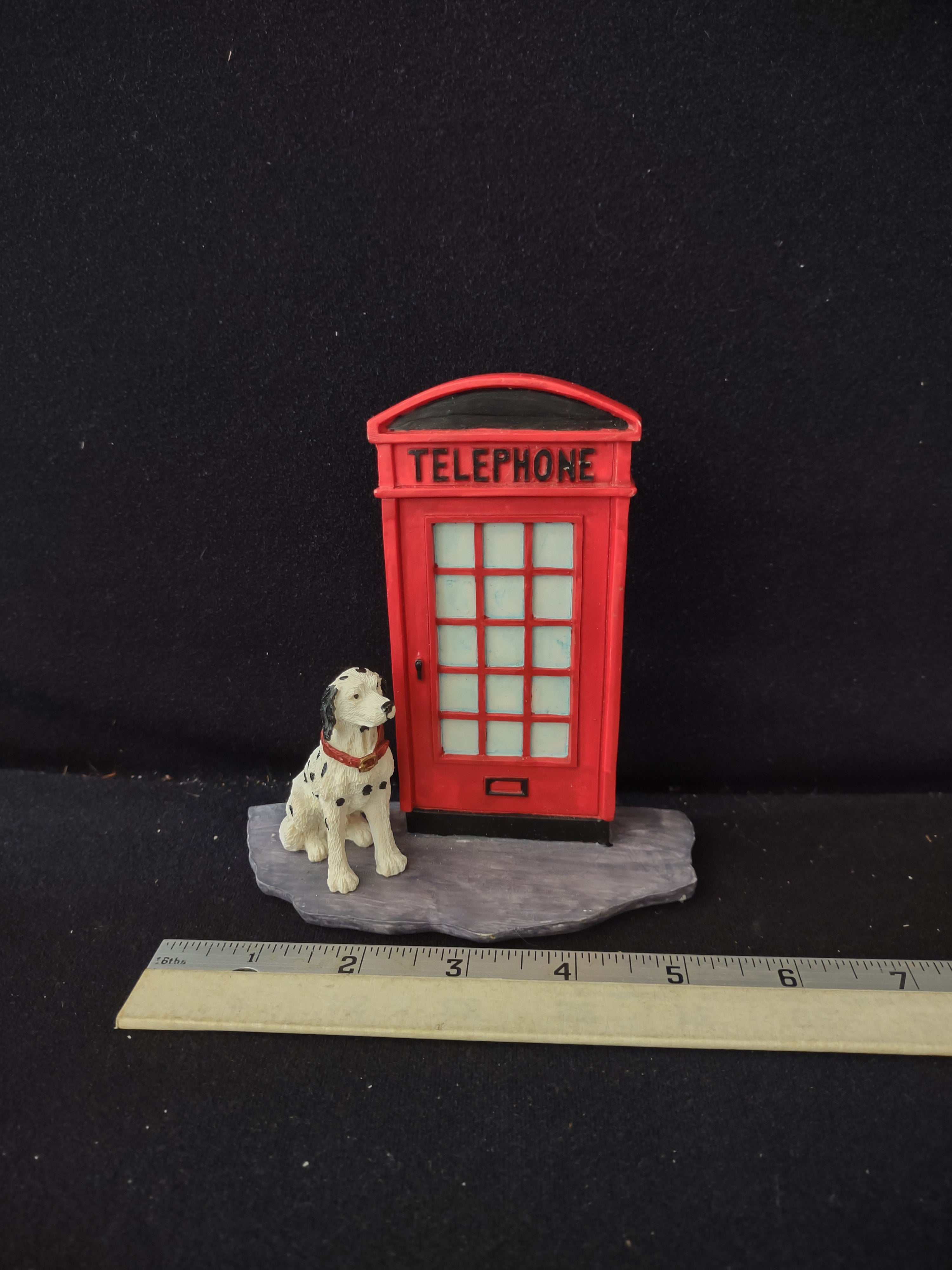 Vintage Lemax Memory Makers Collection Telephone Booth Dalmatian (Lot 3917)