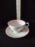 Vintage Copeland Grosvenor Teacup Saucer Pink English Countryside (Lot 5801)