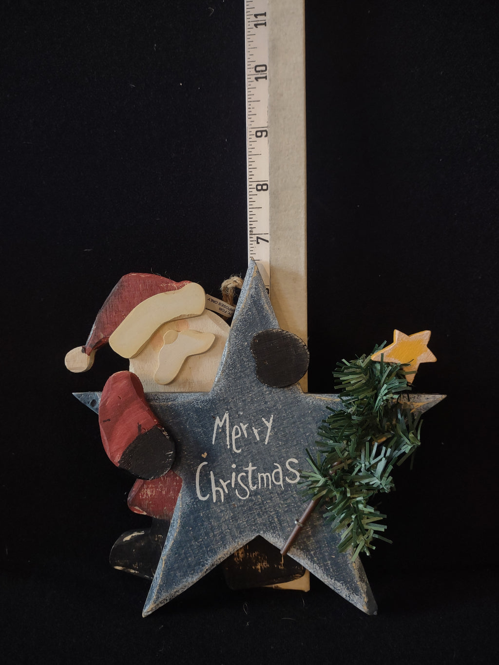Christmas Seasonal Assortment 5 Stars Ornaments Santa Claus Greeting (Lot 4649)