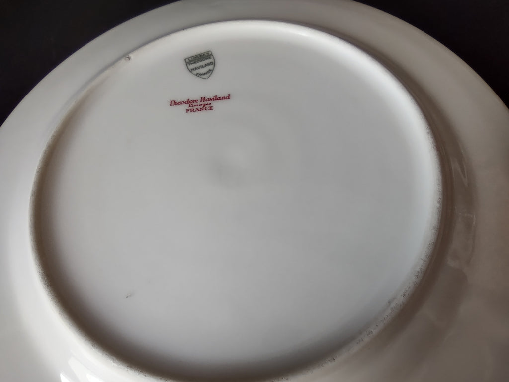Haviland Limoges Pink Spray 2 x Dinner & 1 x Bread/Butter Plate (lot 922)