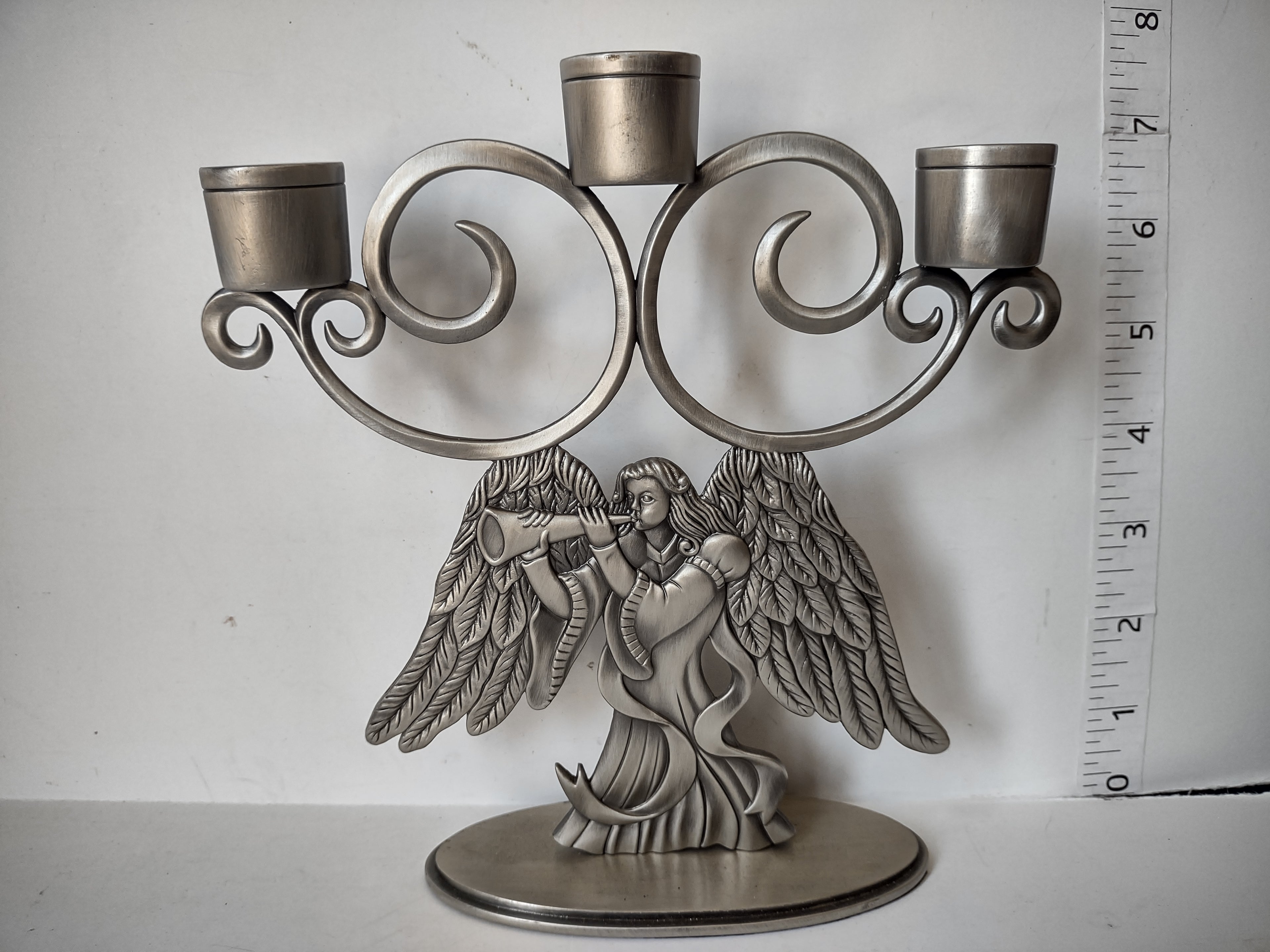 Home for the Holidays Christmas Candelabra Angel Candleholder (lot 2952c)