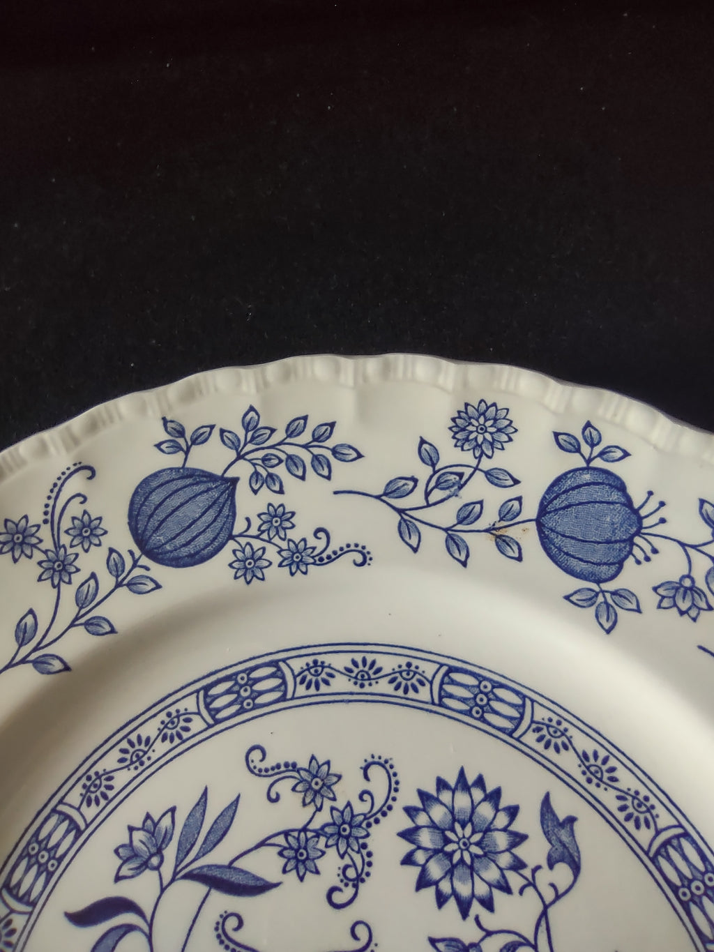 Vintage Enouch Blue Heritage 10" Dinner Plate Ironstone England Set Of 2 (5974)