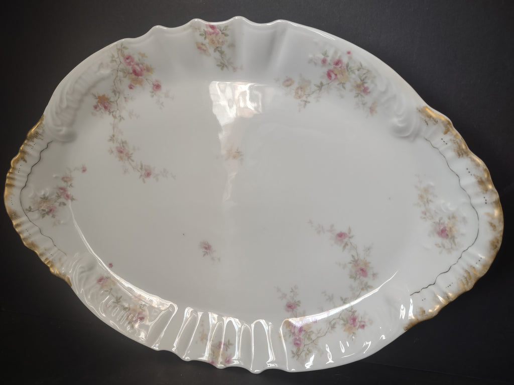 Vintage Haviland Limoges France Scalloped Edge Turkey Serving Platter (lot 2612)