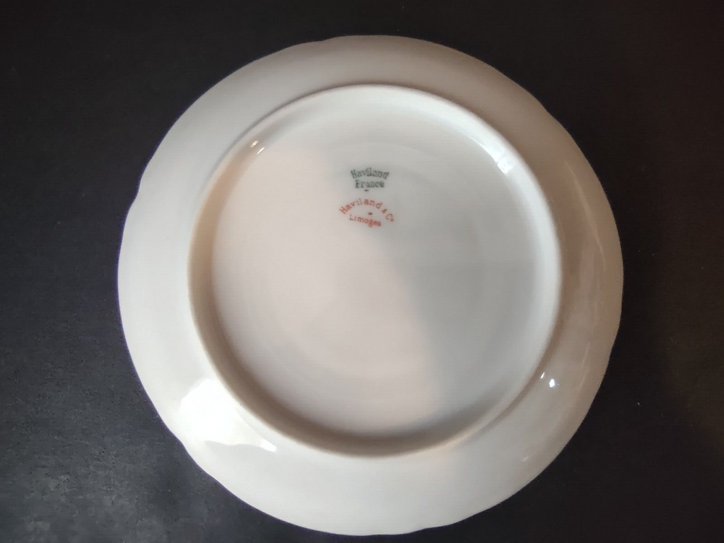 Haviland Limoges Green Gold Clover Shamrock Saucer Plate 5-1/2" (lot 610)