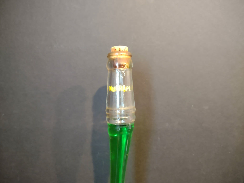 Vintage Collectible Nu Grape Stretched Out Bottle 10 oz fl Green (lot 2554j)