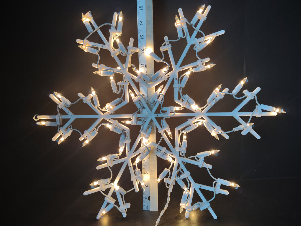 Vintage Ornamental Sculpture Snowflake Light Up Window Tabletop 17" (lot 3388)
