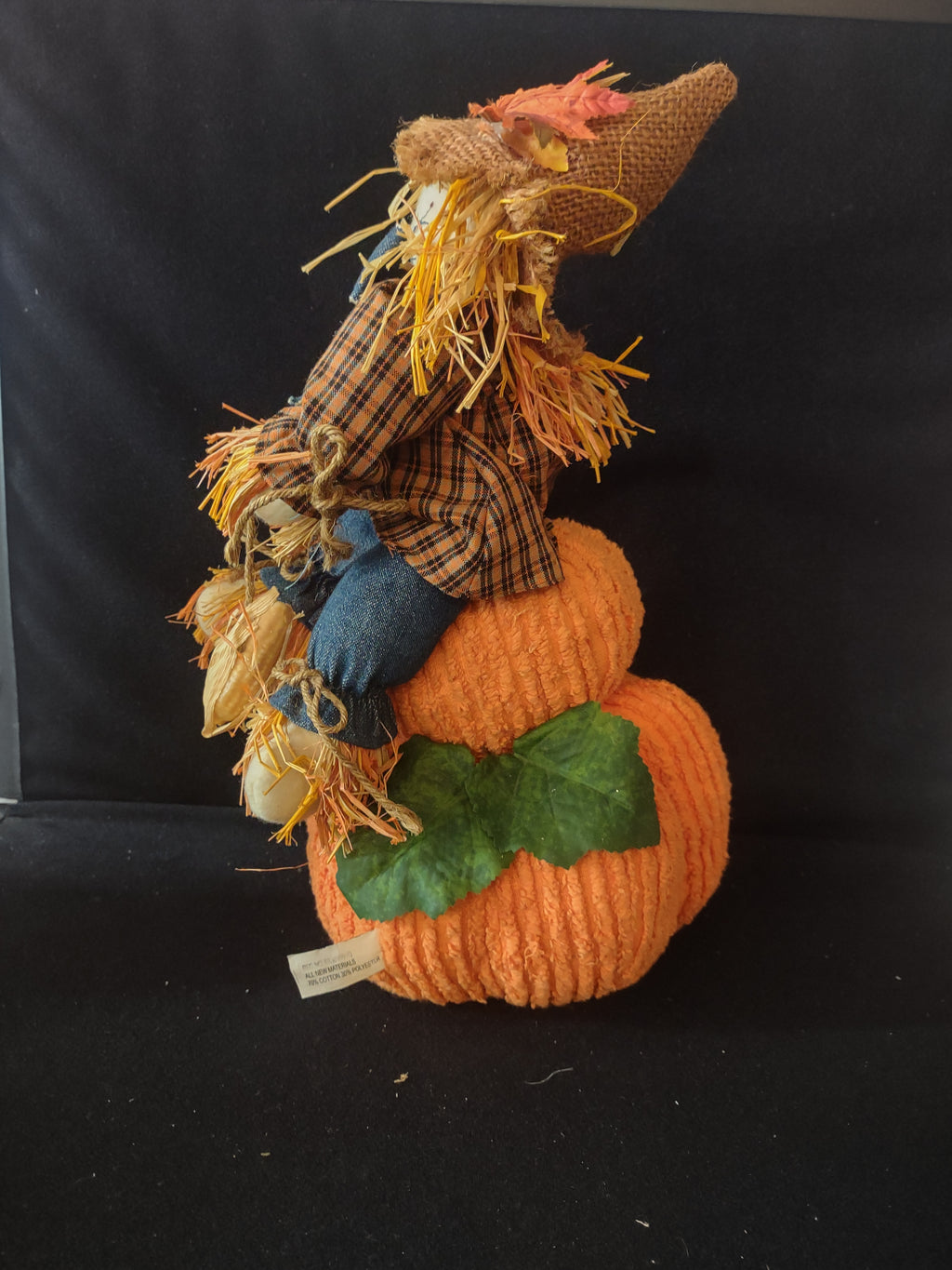 Halloween/Thanksgiving/Fall Plush Scarecrow On Pumpkins (Lot 3435)