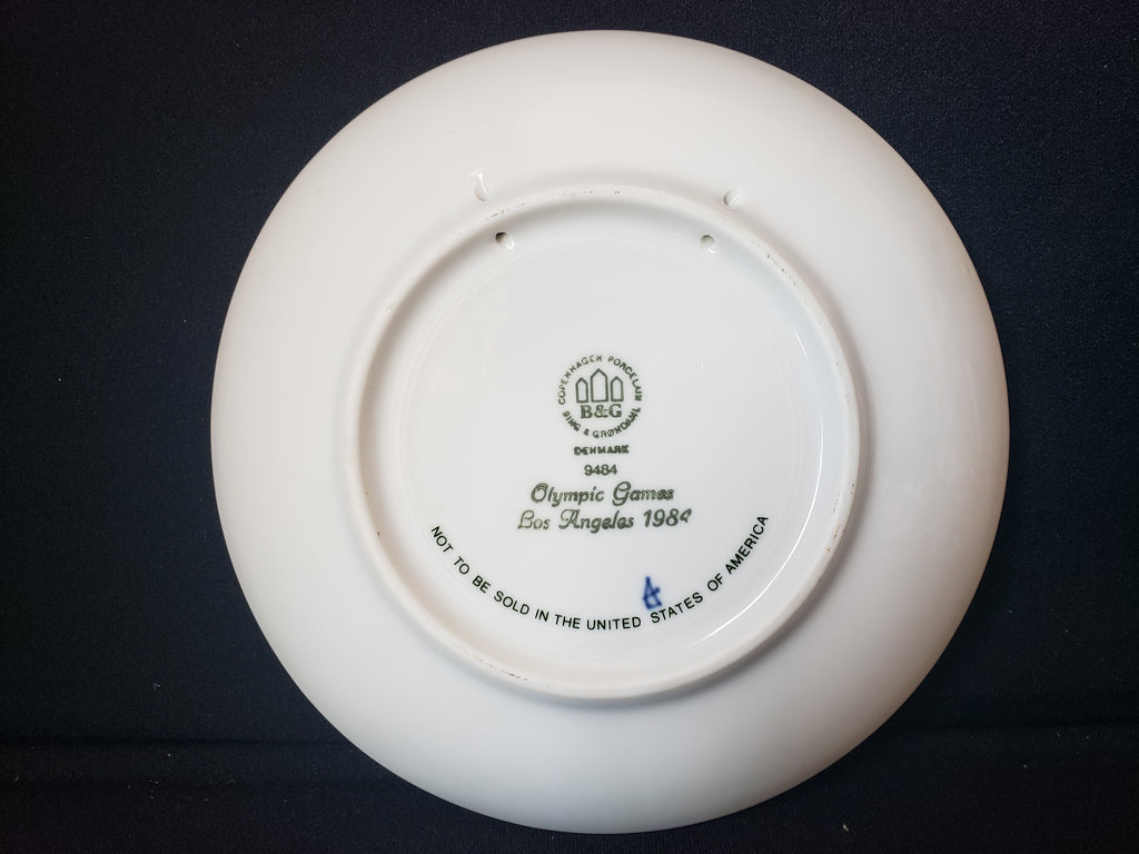 B & G Copenhagen Porcelain Wall Plate Olympic Games Los Angeles 1984 (lot 2194)