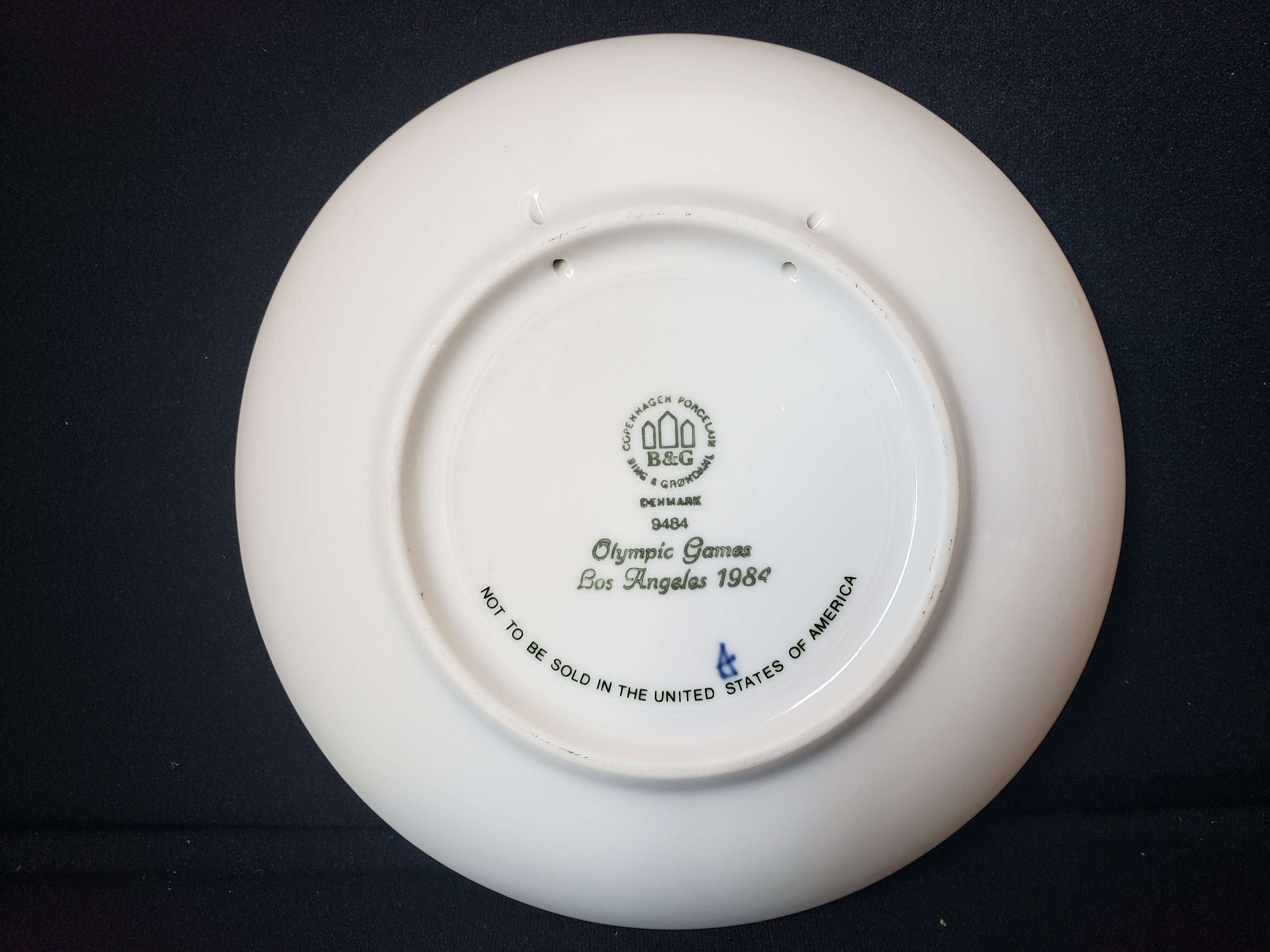 B & G Copenhagen Porcelain Wall Plate Olympic Games Los Angeles 1984 (lot 2194)