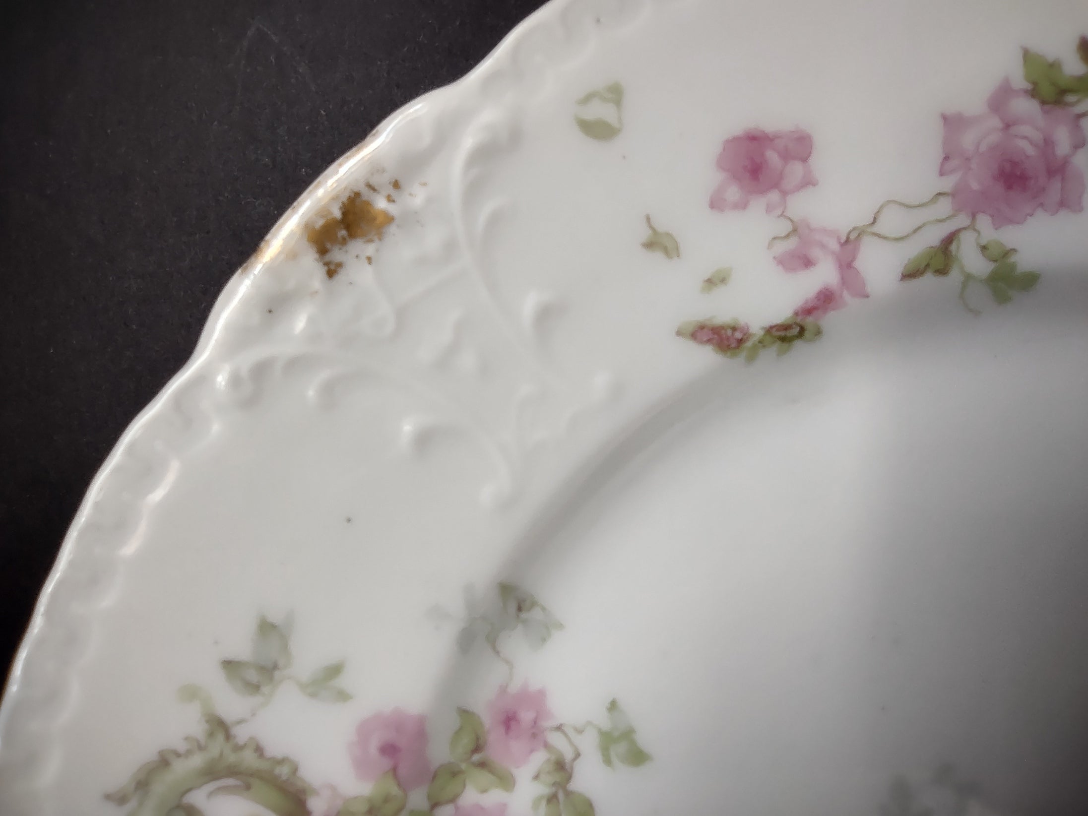 Haviland Limoges Set Luncheon /Salad Dessert Plate Small Bowl Rose (lot 832)