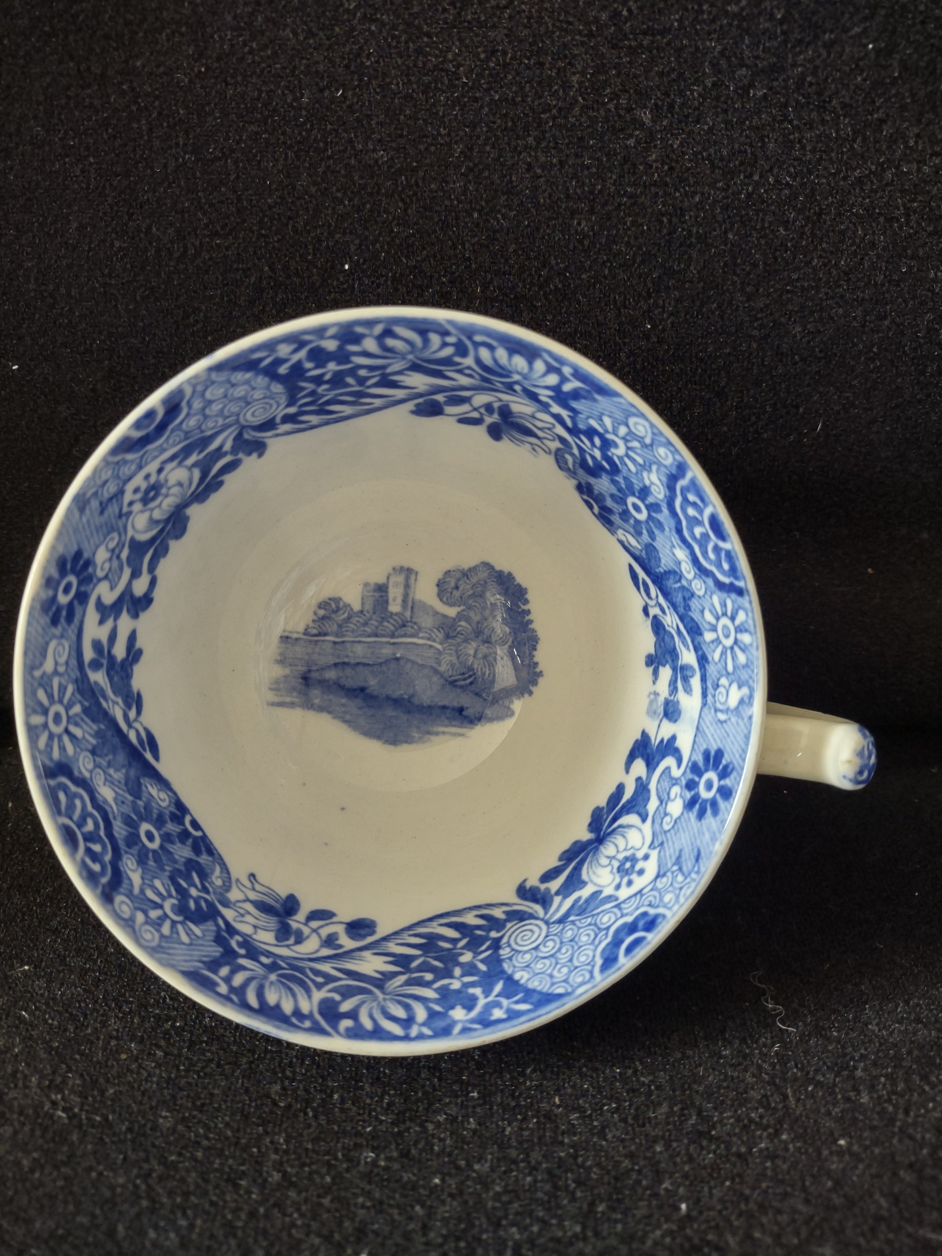 Spode Copeland Italian Blue & White Teacup Vintage English Transferware lot 5840