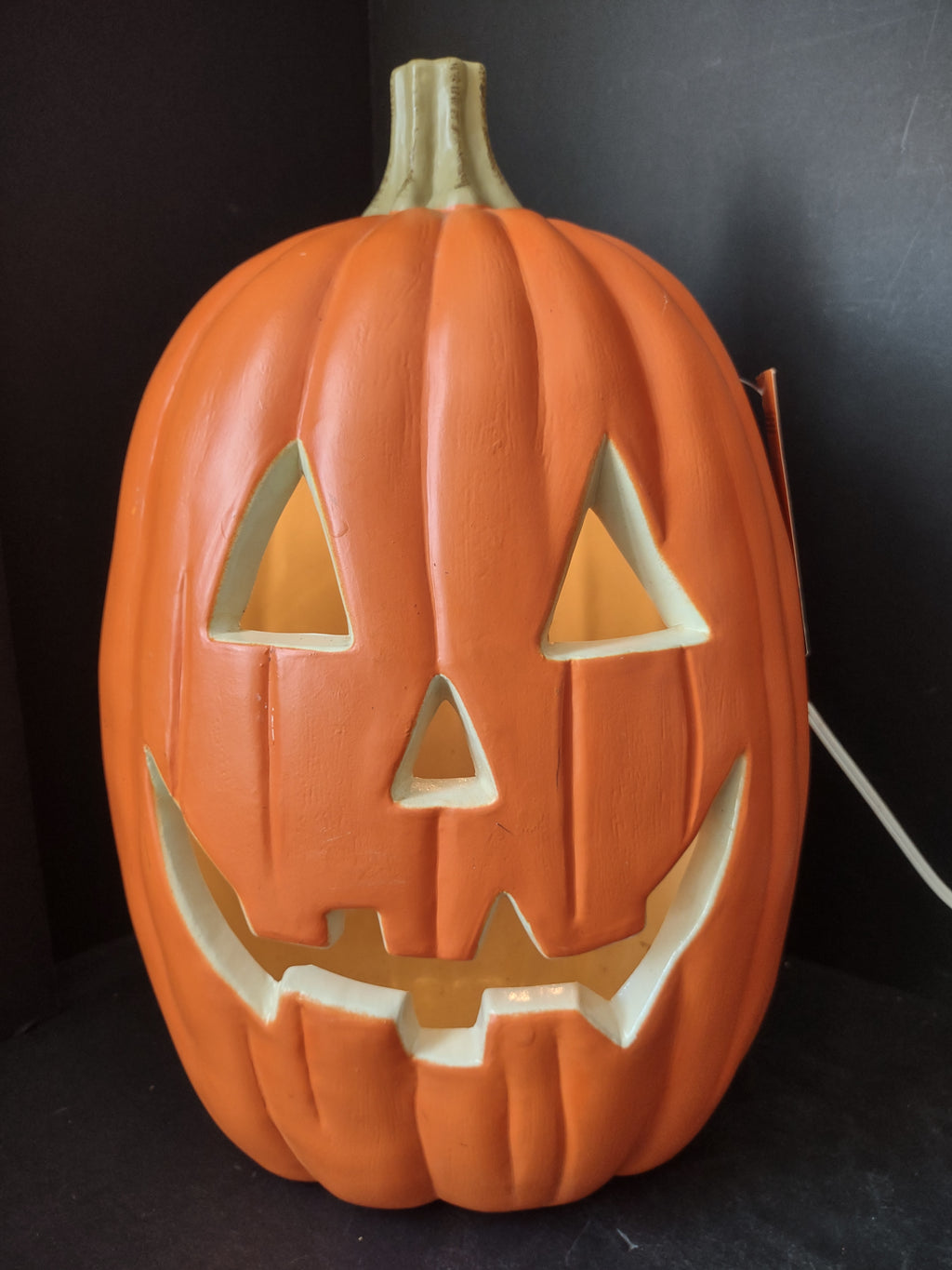 Large 16" Vintage GEMMY Jack-O'-Lantern Foam Blow Mold Lighted Pumpkin lot 3012j