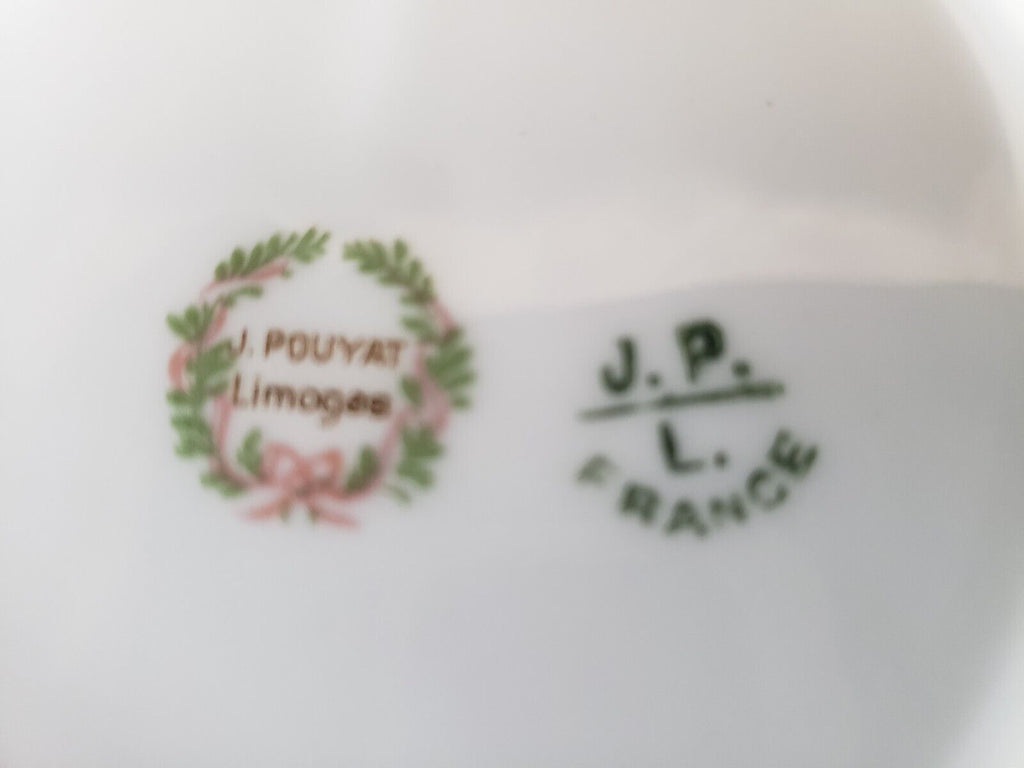 JP Limoges France Gold Trim Green Laurel Small Bowl 5" (585-1)