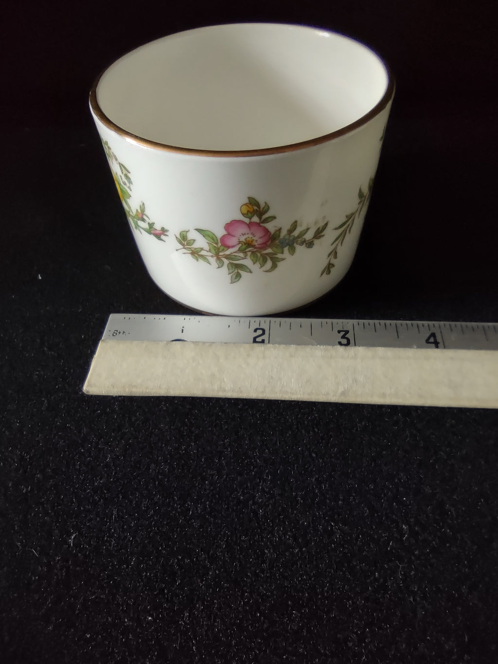 Vintage Minton York Jar Bone China Floral Gold Trim NO LID (Lot 5512)