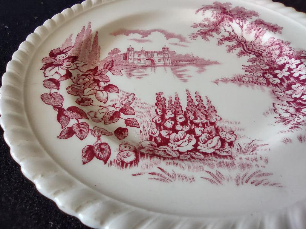Vintage Castle On The Lake Johnson Small Plate English Countryside (lot 5707)