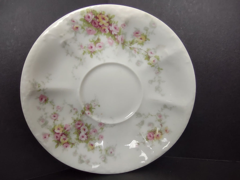 Haviland Limoges 5-1/2" Saucer ONLY Pink Yellow Rose (lot 846)