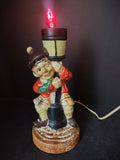 Vintage Lamp Post Scottish Drunk Man NO Shade Peeling Paint (lot 2585)