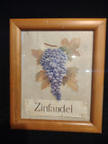 Zinfandel Grape Picture Wooden Frame (lot 2508c)