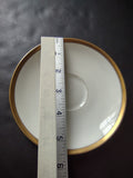 Haviland Limoges France Black & Gold Trim White 5-3/4" Saucer (lot 679)