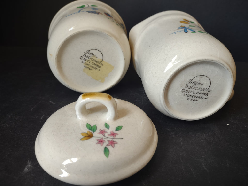 Vintage Heartland Creamer Sugar Bowl Country House Farm (lot 2882c)