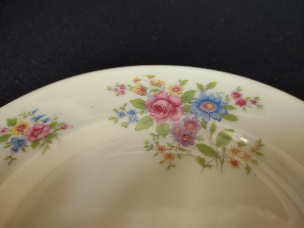 Vintage Lenox L-347 Bread Plate Gold Trim Roses (lot 1817)