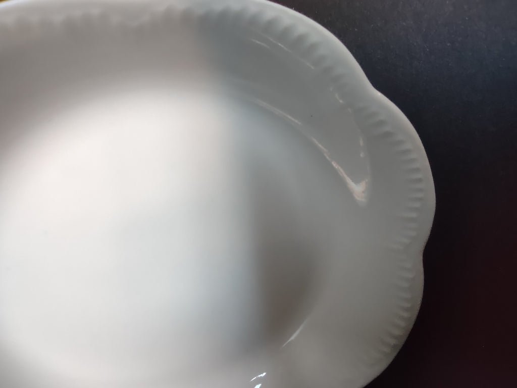 Haviland French Chic Limoges Cranberry Small Bowl Plain White (lot 1047)