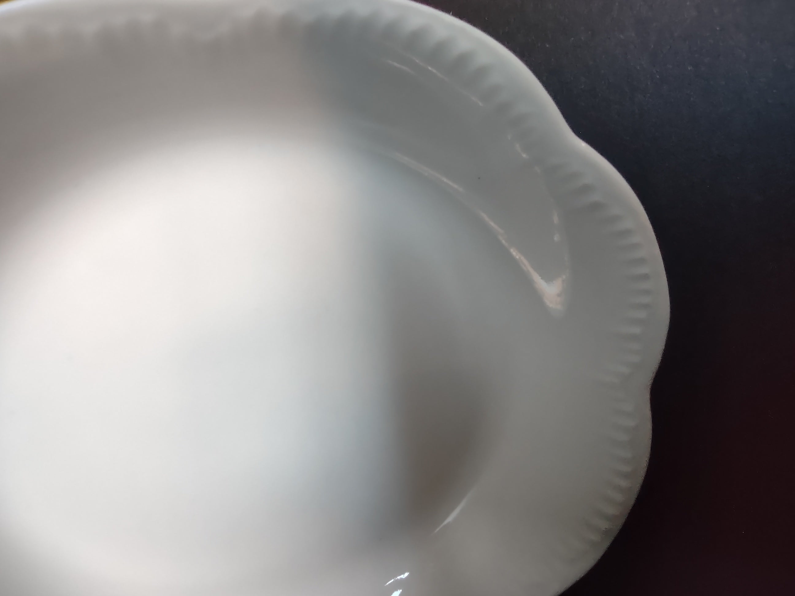 Haviland French Chic Limoges Cranberry Small Bowl Plain White (lot 1047)