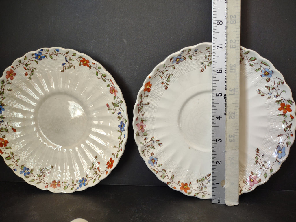 Vintage Spode Cream Soup Cup x 2 Wicker Dale English Countryside (Lot 5771)
