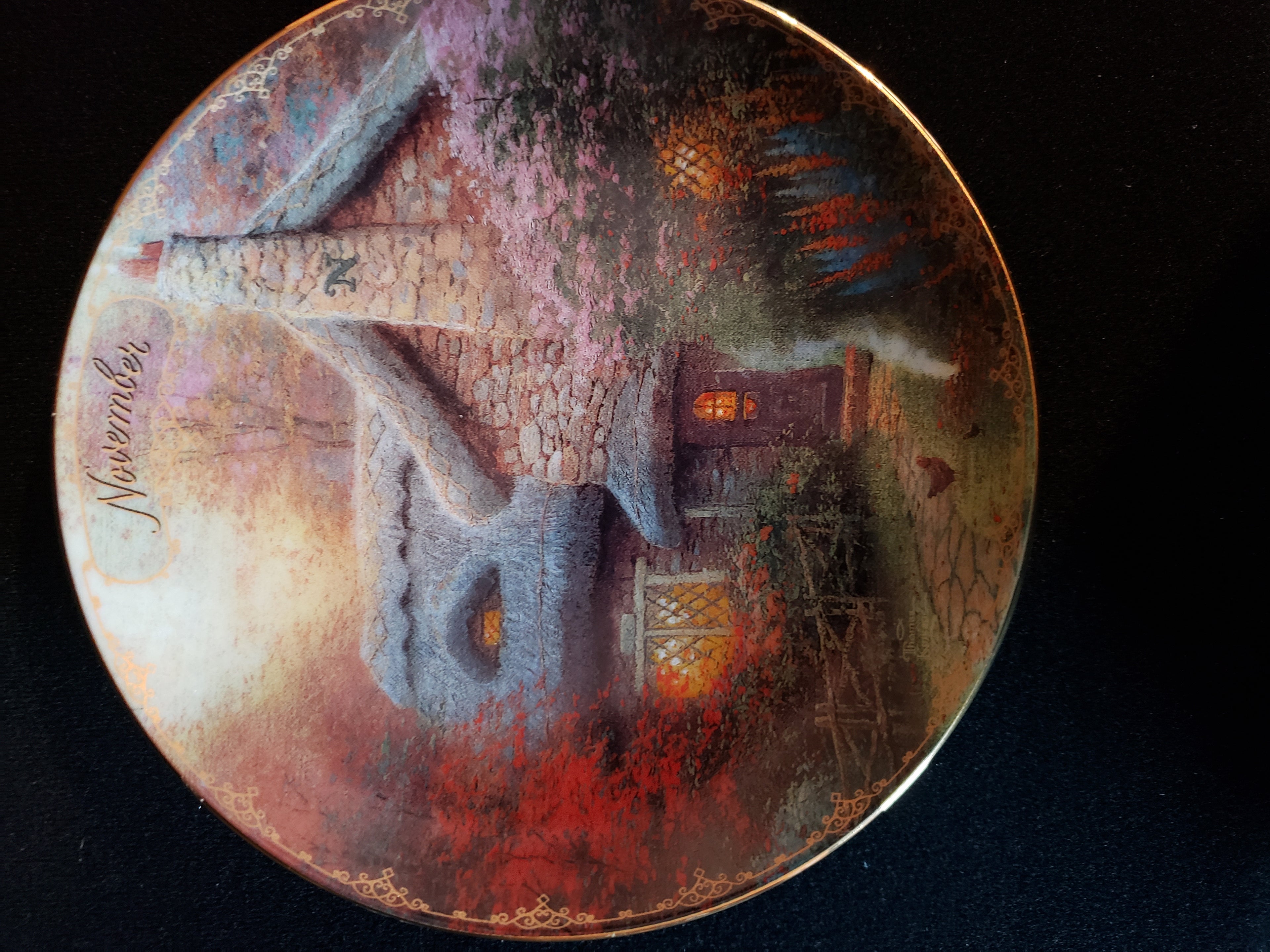 Thomas Kinkade Plate Simpler Times Bradford Exchange