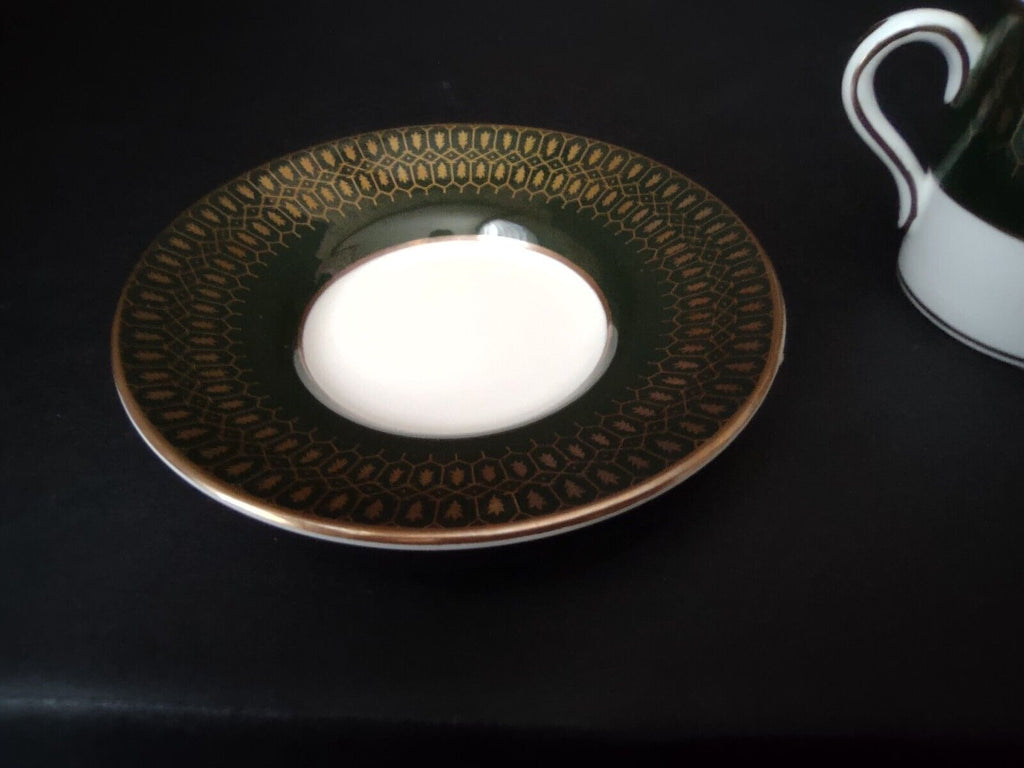 Vintage Coalport Chateau Demitasse Cup Gold Trim Green (lot 513)