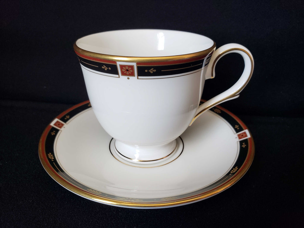 Vintage Lenox Regency Black Tea Cup with Saucer (lot 1934)