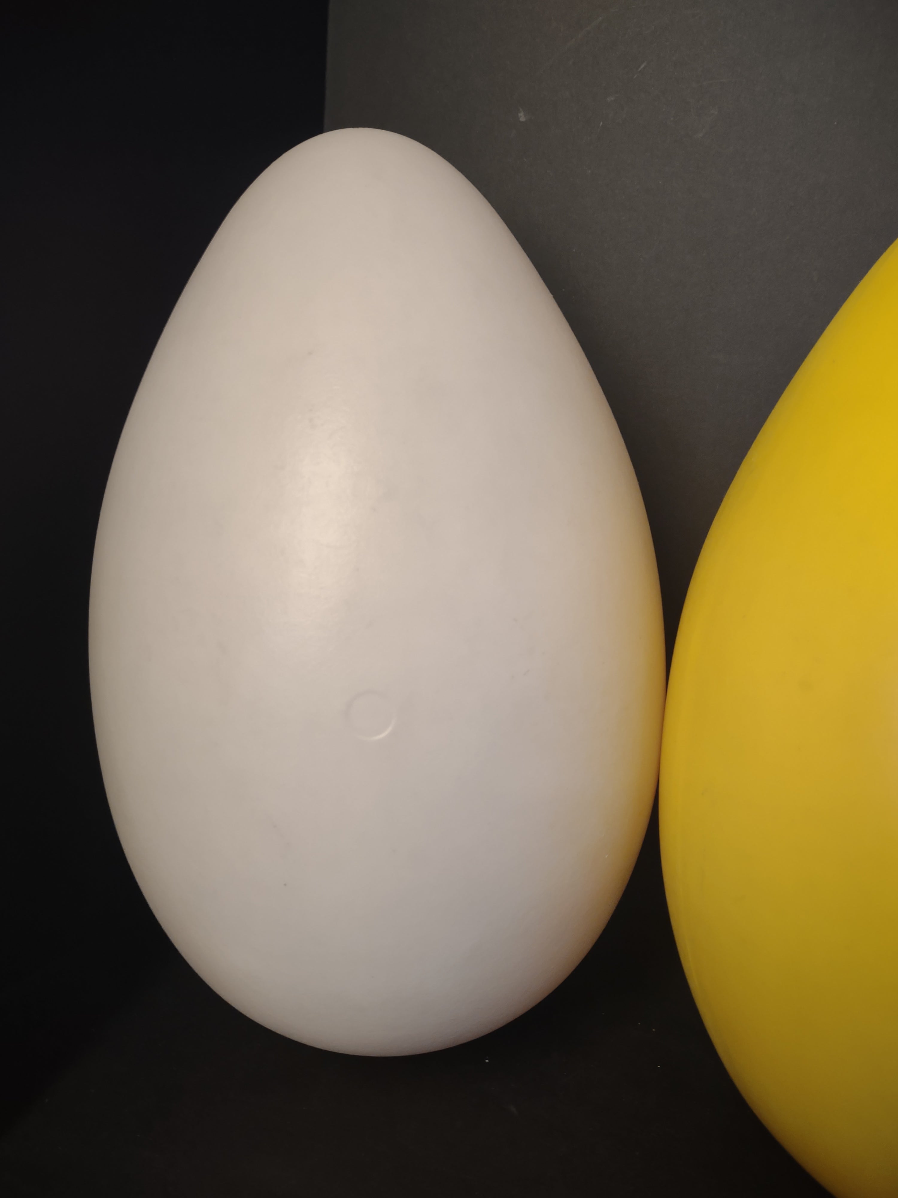 Vintage Blow Mold Easter Egg light Pink Yellow 14" (lot 1474)