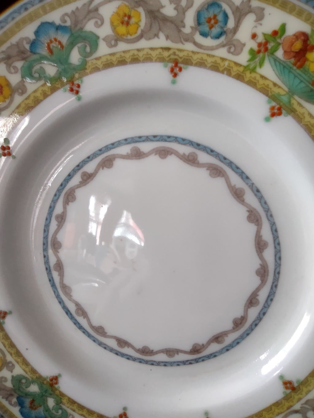 Vintage Minton Plymouth Bread Butter Plate Bone China Floral Scroll (Lot 5490)