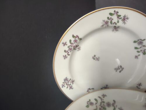 lot 762 Haviland Limoges 5 x Bread Butter Plate Blue Flowers