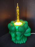 Vintage Shamrock Lamp with Christmas Ornament (lot 3188j)