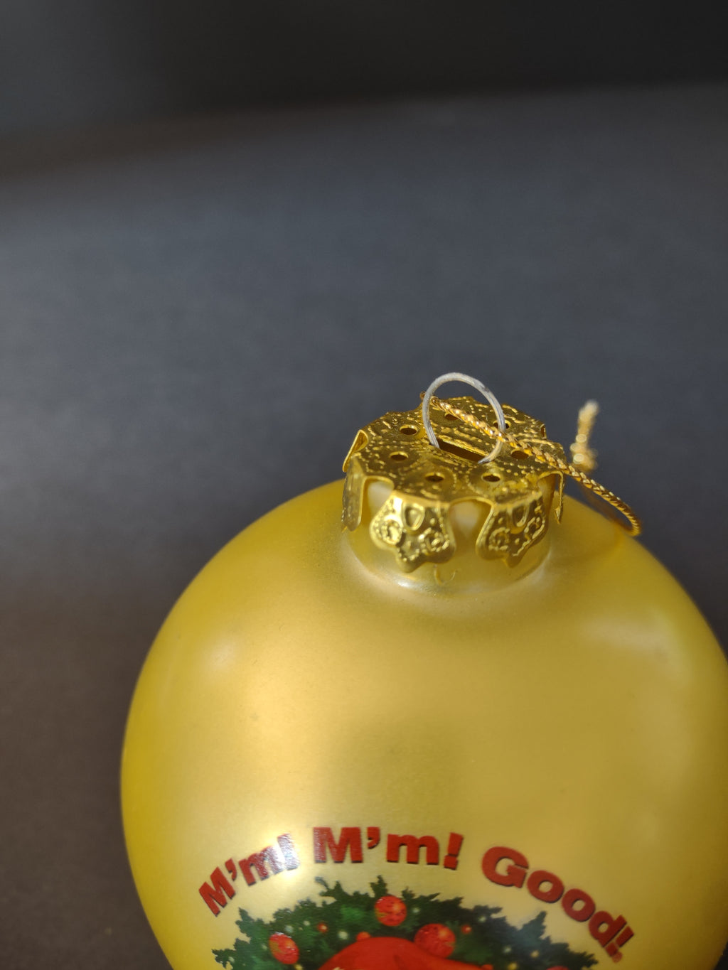 Vintage Christmas 2002 Yellow Campbells Collector Ornament IMPERFECT (Lot 4699)