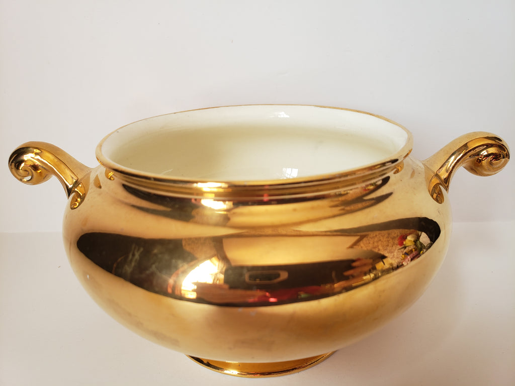 Vintage Homer Laughlin Eggshell Nautilus 22K GOLD Sugar Dish NO LID (2153)