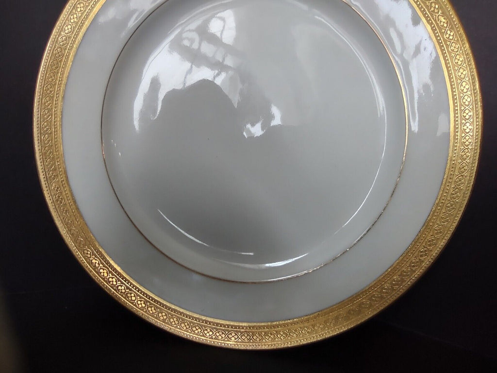 GDA Limoges France Gold Trim Bread Butter White Plate 6-1/4" (lot 665)