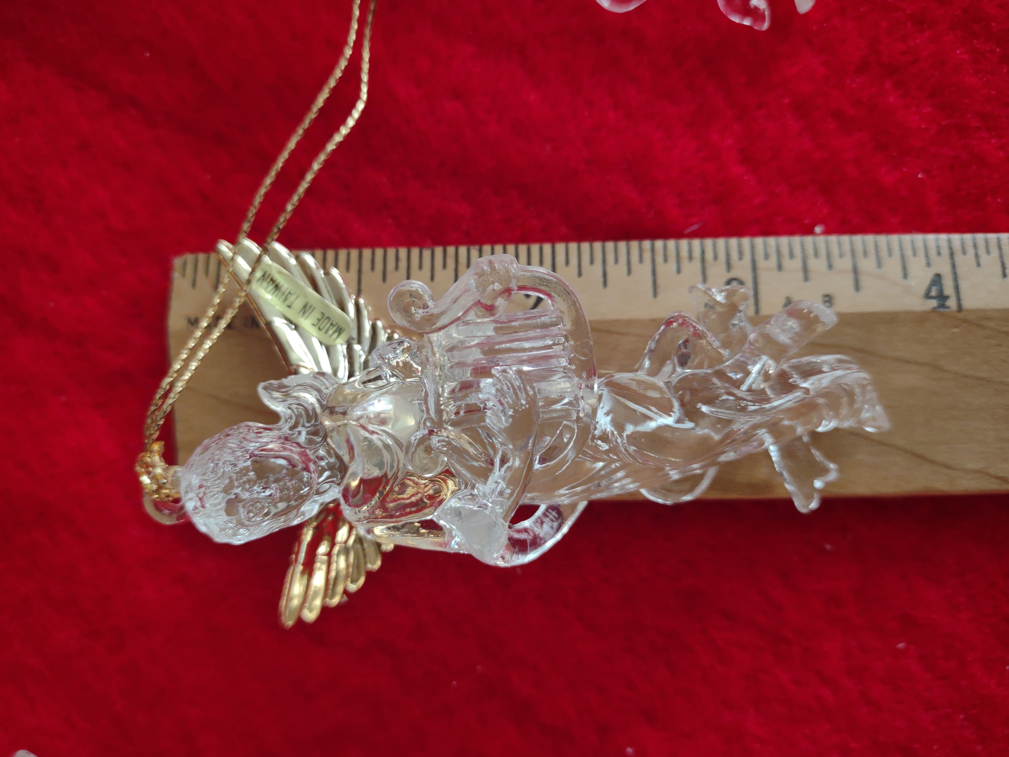 Christmas Tree Holiday Decor Set 15 Acrylic Angel Ornaments (lot 1288)