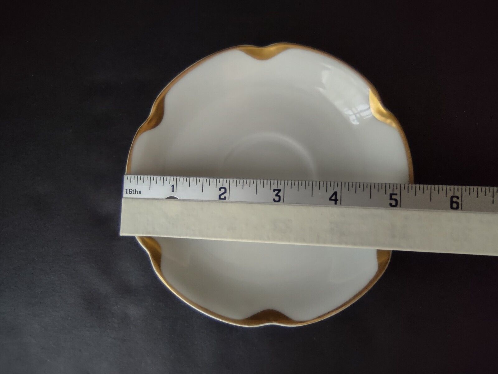 Haviland Limoges Silver Anniversary Gold Trim Saucer Plate 5-1/2" (lot 660)