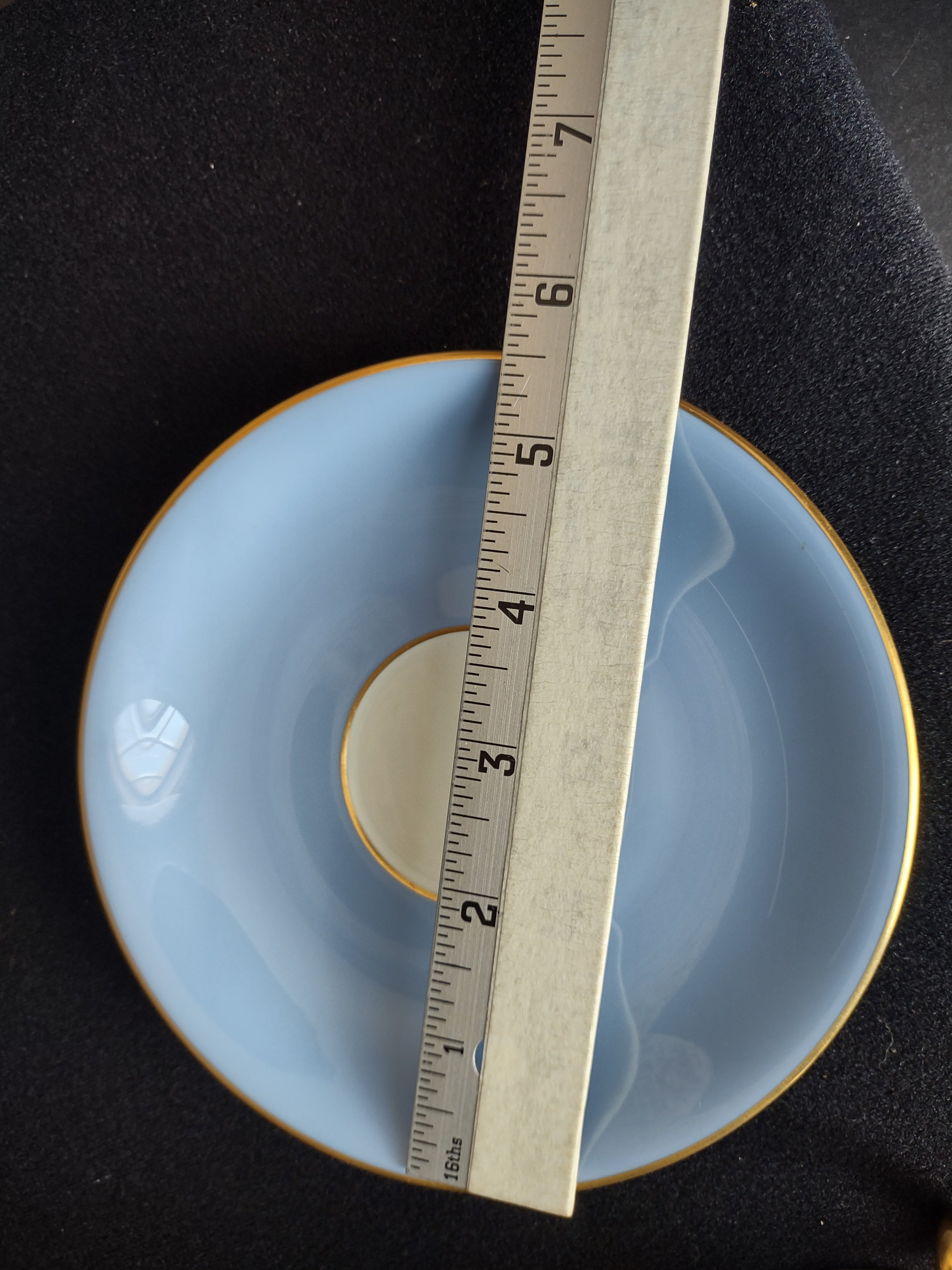 Vintage Lenox Blue Rim Saucer ONLY Blue Stamp (lot 1801)