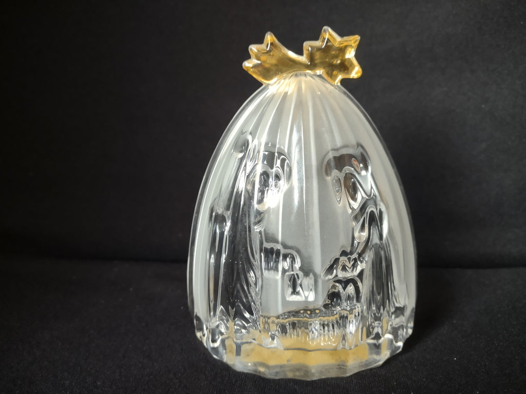 Mikasa Golden Stars Nativity Scene Glass 5" (lot 1581)