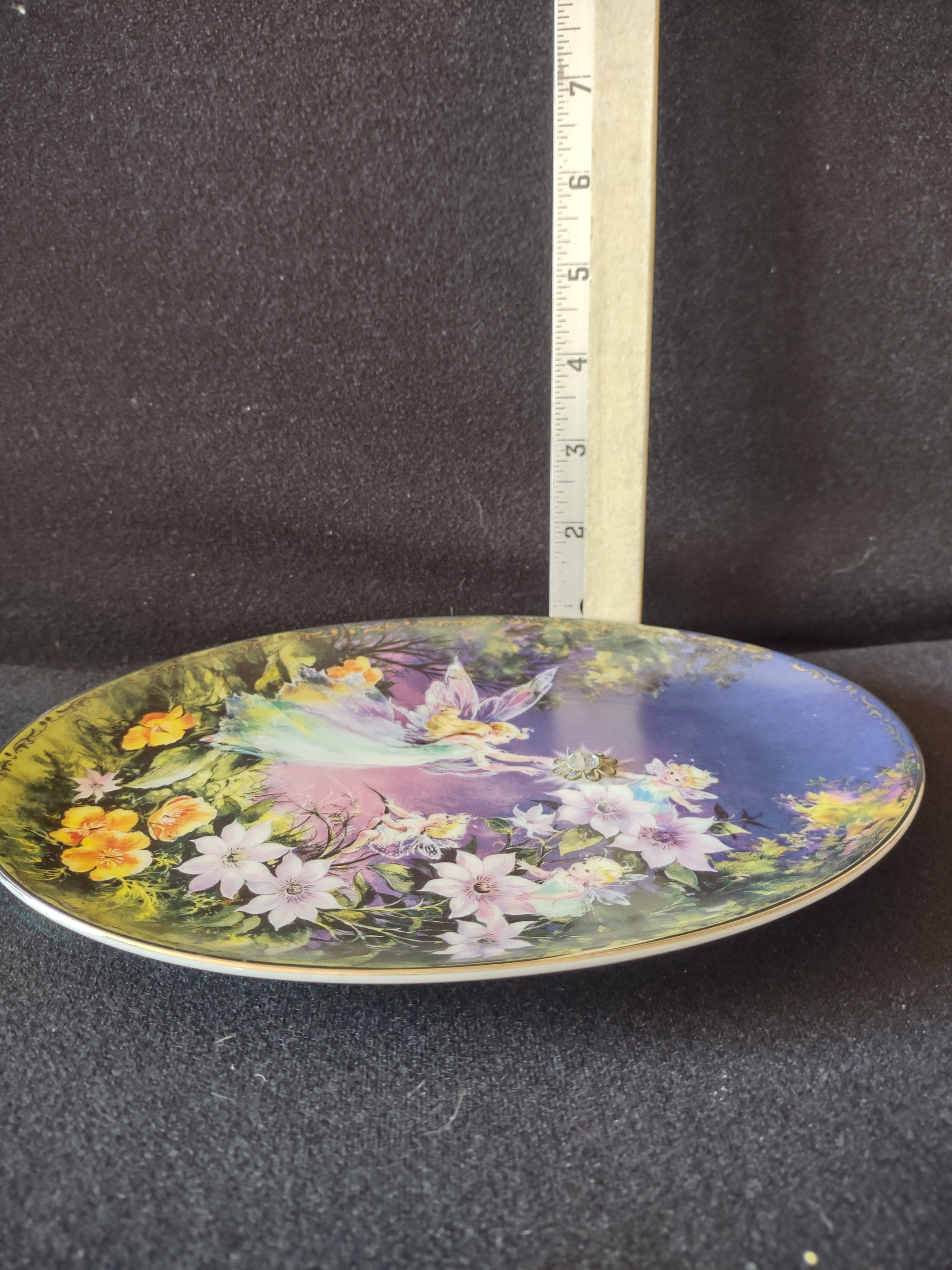 Fairy Wings And Magic Things Bradford Plate Flowers Fairy Jewel (Lot 4379)